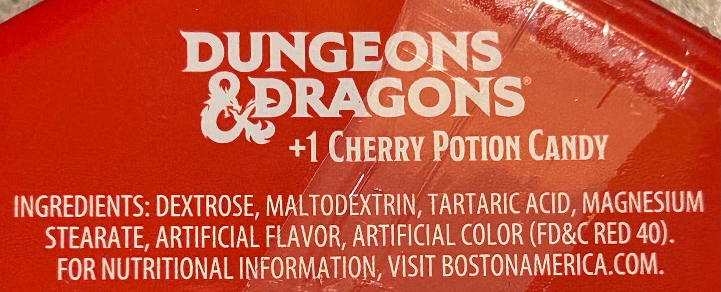 Dungeons and Dragons Cherry Potion Candy