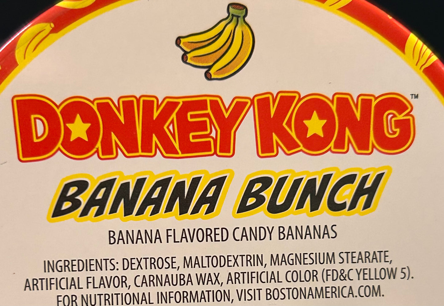Donkey Kong Banana Bunch Candy Tin