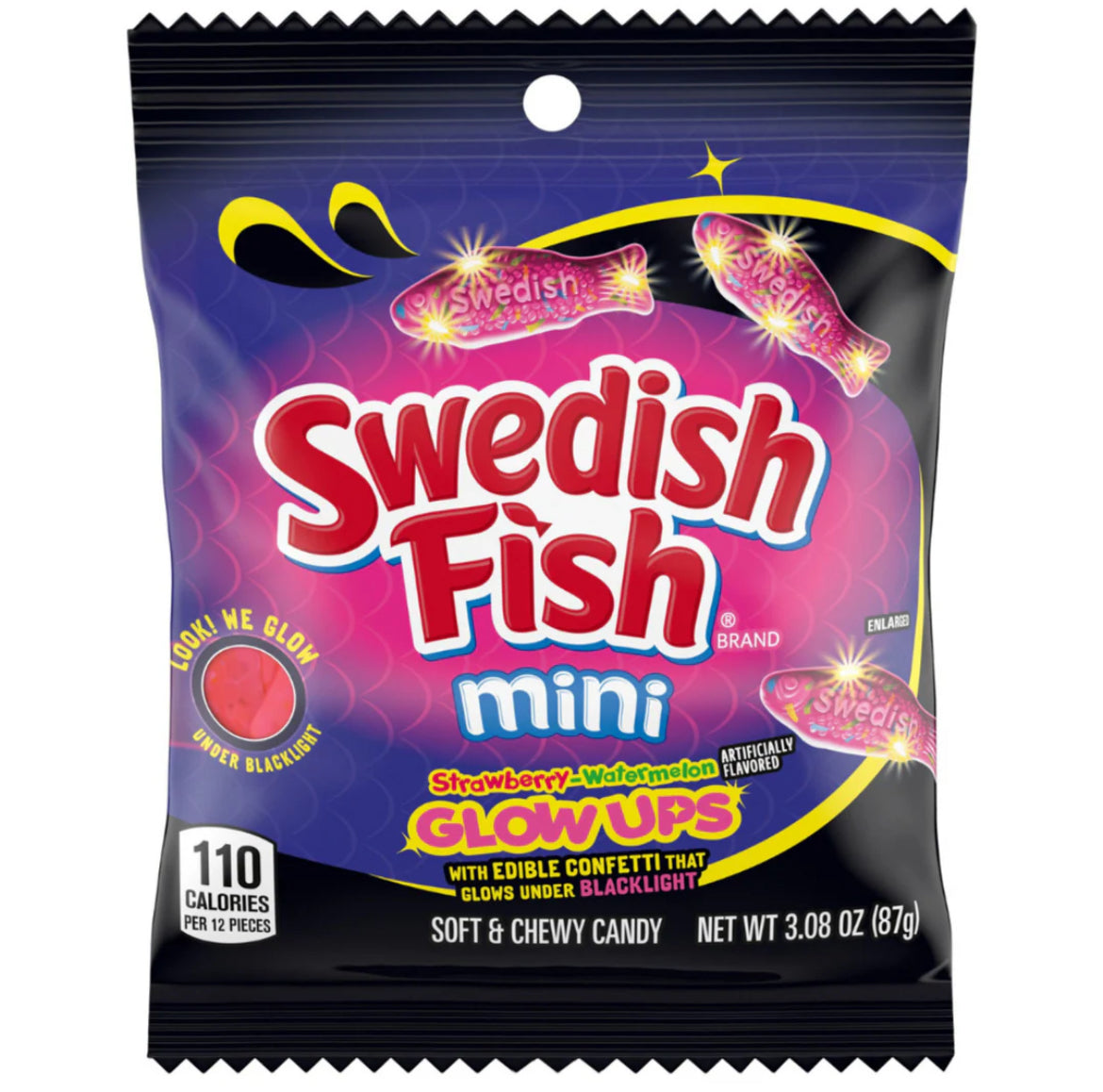 Swedish Fish Mini Strawberry-Watermelon Glow Ups