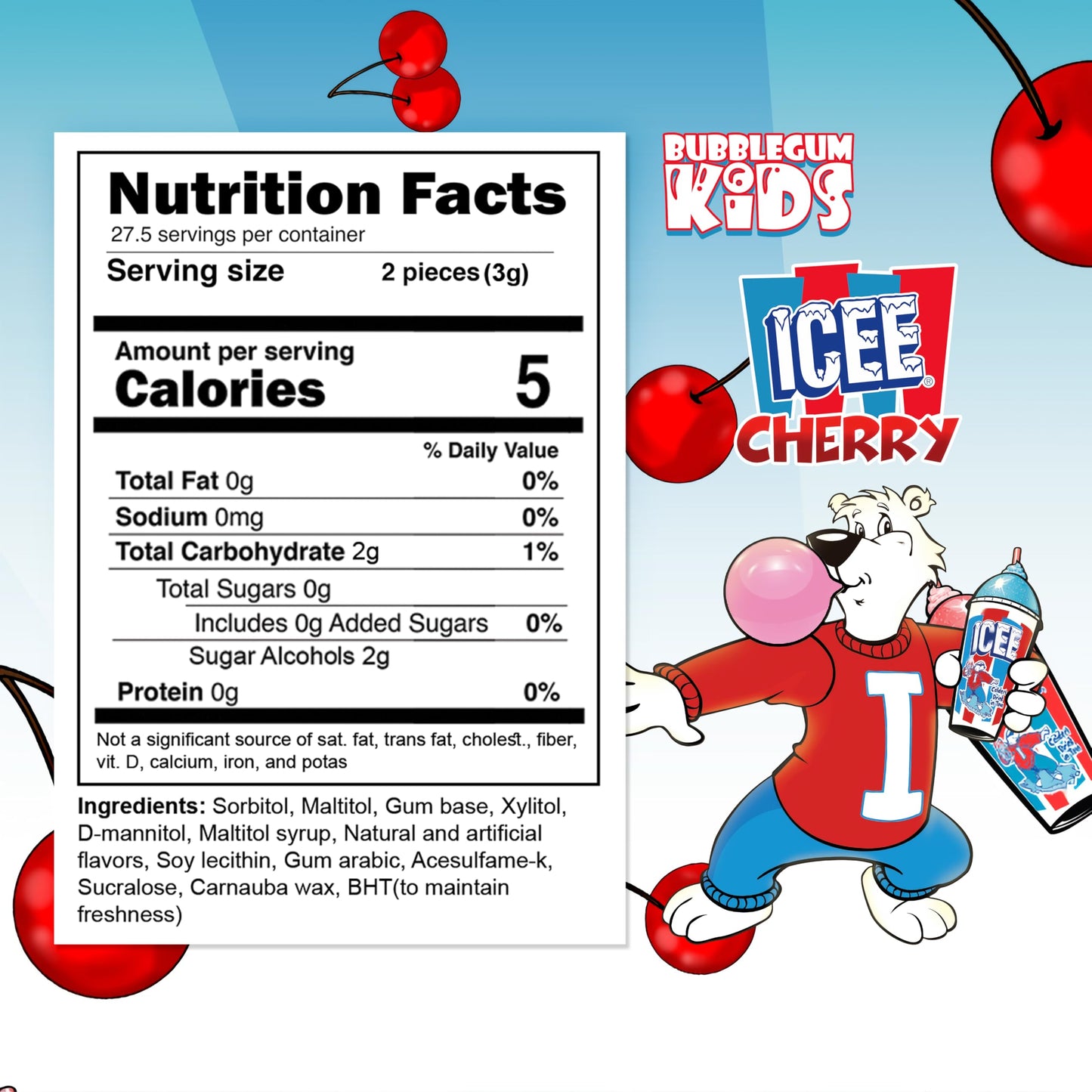 Icee Cherry Bubble Gum Peg Bag