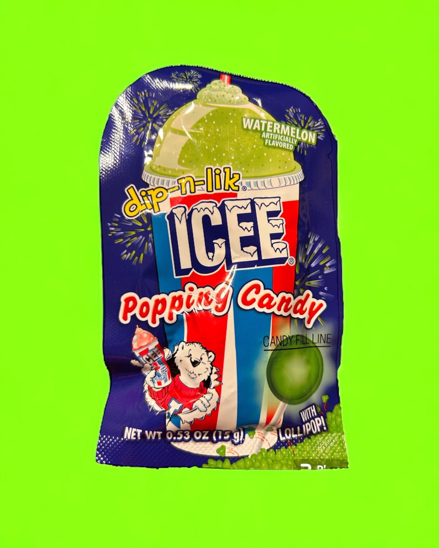 Icee Popping Candy with Lollipop